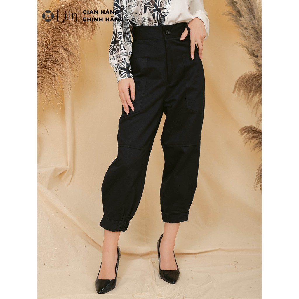 Quần jogger nữ Linbi clothing màu đen, đủ size, chất liệu kaki thoáng mát, năng động, cá tính Q3231 | BigBuy360 - bigbuy360.vn