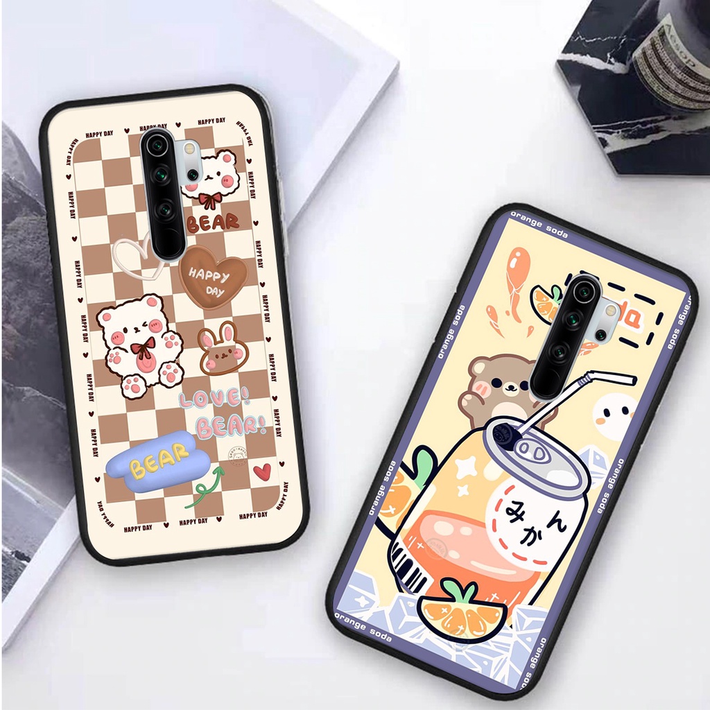 Ốp lưng Xiaomi REDMI NOTE 8 PRO in hình 3D GẤU cute be@r, soda, happy day cực hot ,thời thượng