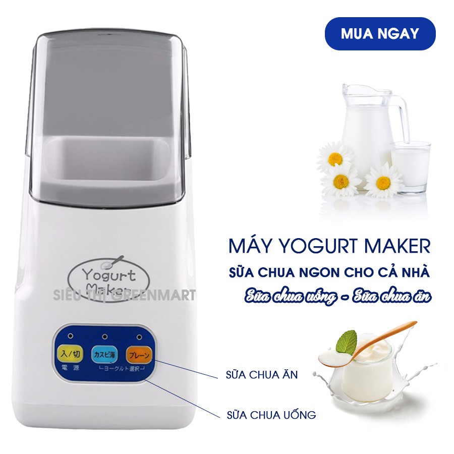 Máy làm sữa chua Nhật Bản Yogurt Maker 3 nút điều chỉnh, máy ủ sữa chua Nhật Bản
