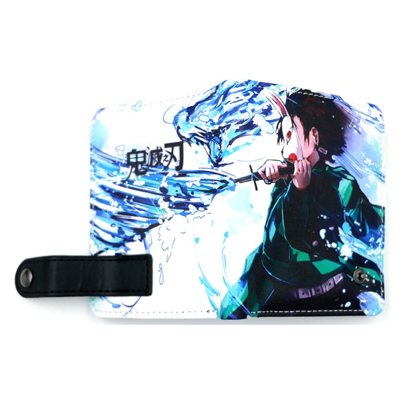 Ví Da PU Gấp Gọn Họa Tiết Demon Slayer Kimetsu No Yaiba Xinh Xắn
