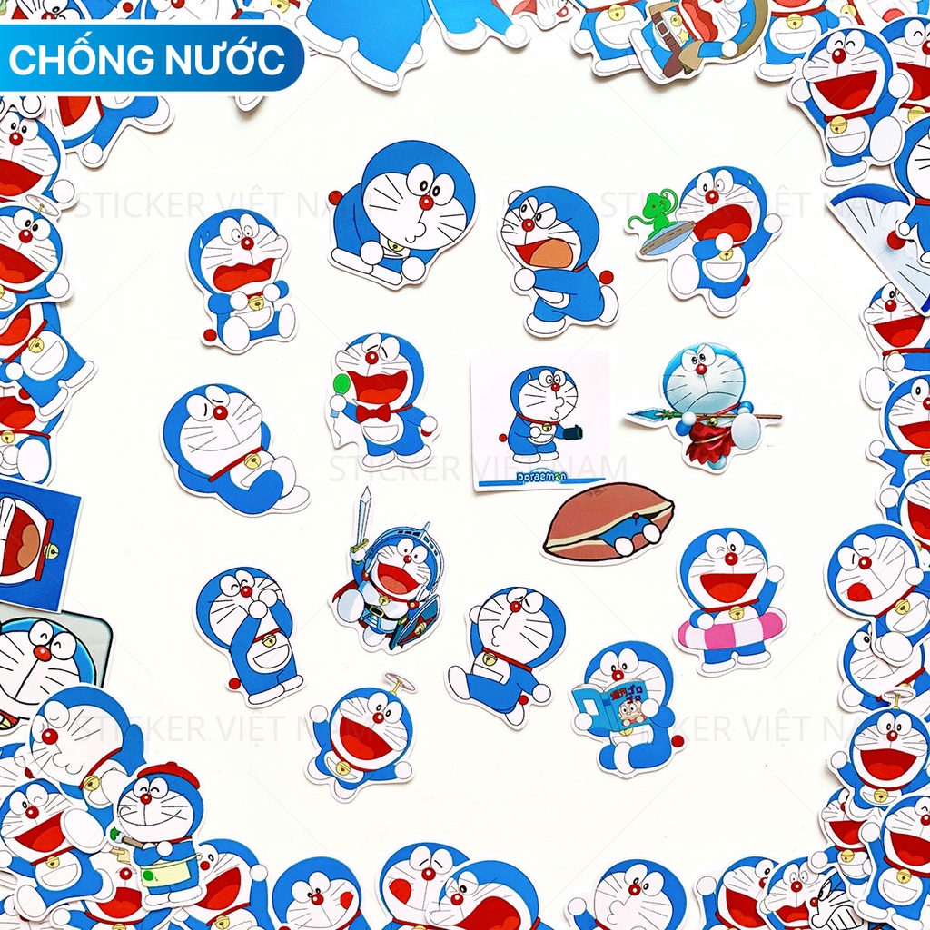 Mèo Máy Thông Minh Chống Nước Dễ Thương Dán Trang Trí Siêu Bền | Sticker Việt Nam