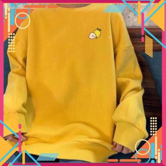 [Mặc là Auto Sang] Áo Sweater Thêu Trái Cây Hàn quốc form 60kg xì teen AD | BigBuy360 - bigbuy360.vn