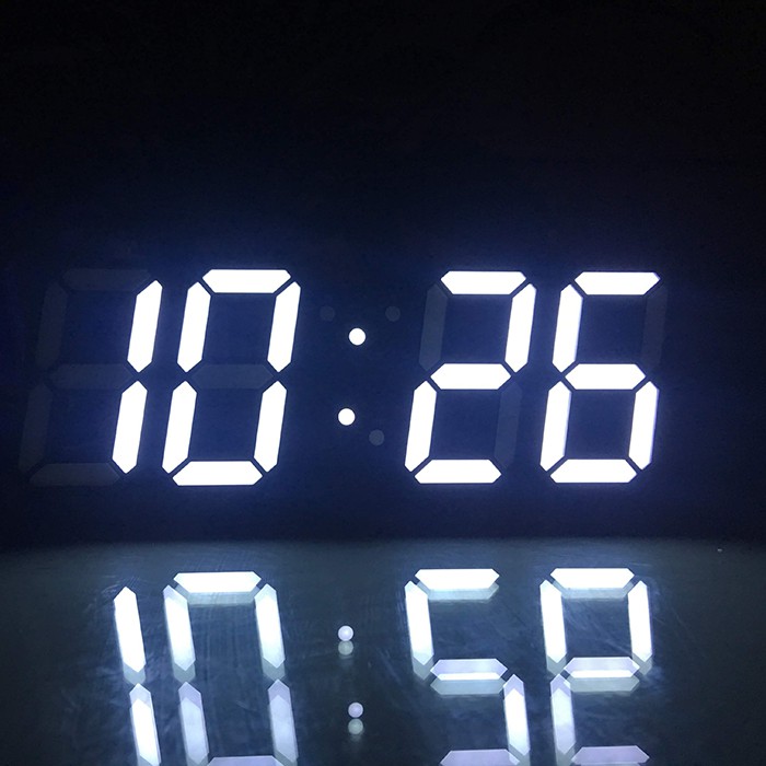 (Tặng CÁP SẠC & PIN) Đồng hồ treo tường - Đồng hồ Để bàn điện tử LED 3D DH092 + CỦ SẠC