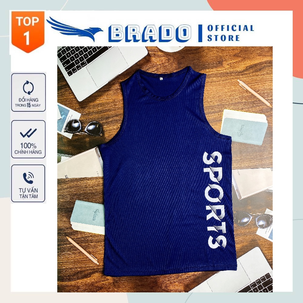 Áo ba lỗ 𝐒𝐏𝐎𝐑𝐓𝐒, áo tập gym, thể thao, chạy bộ nam chất vải Thun Mè Thái cao cấp siêu thoáng mát