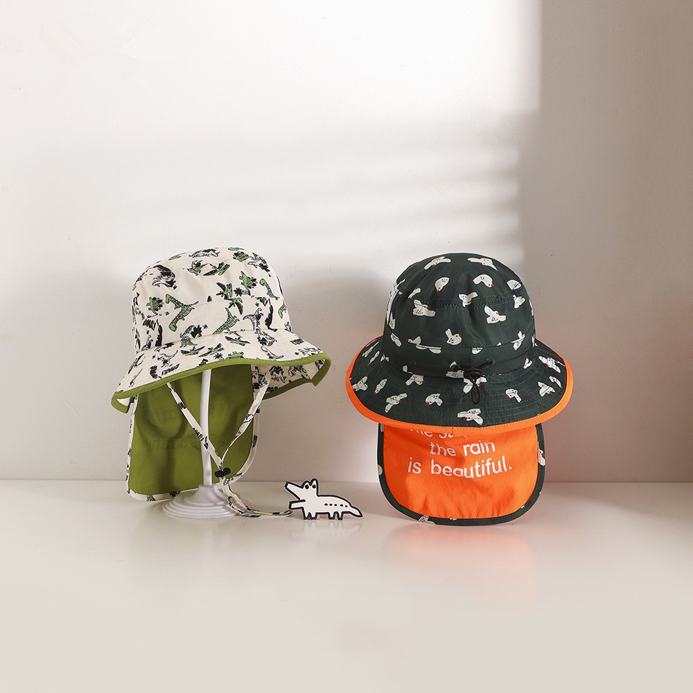 Nón Tai Bèo In Họa Tiết Khủng Long Chống Nắng Có Thể Tháo Rời Thời Trang Mùa Hè Cho Bé