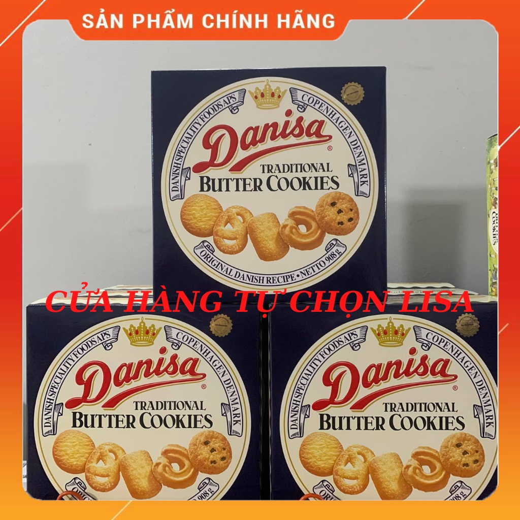 Bánh quy bơ Danisa Đan Mạch hộp thiếc 454g