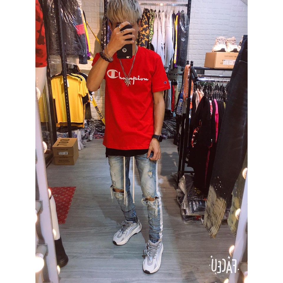 ÁO THUN CHAMPION TRẮNG STREETWEAR UNISEX - ÁO THUN TAY LỠ - ÁO THUN NAM - ÁO PHÔNG NAM - ÁO THUN UINISEX - ÁO OVERSIZE | BigBuy360 - bigbuy360.vn