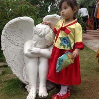 Hanbok hàn quốc đỏ vàng