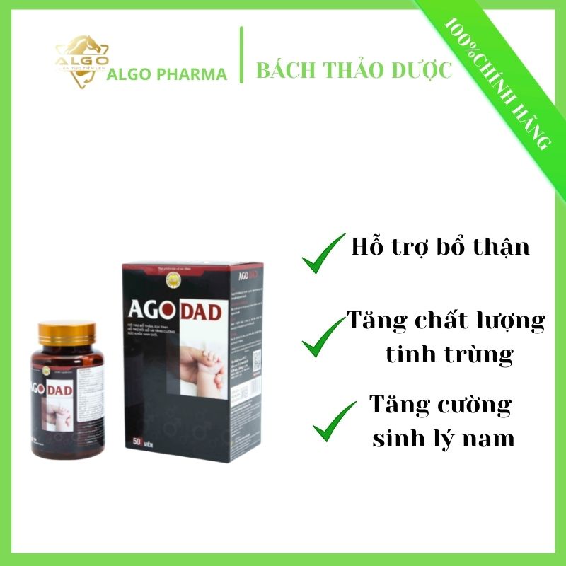 Ago Dad - Hỗ trợ bổ thận, tăng chất lượng tinh trùng, tăng cường sinh lý nam