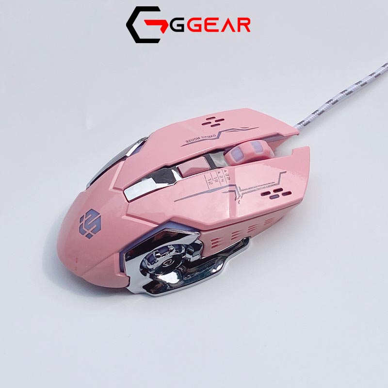 Chuột máy tính gaming GGEAR Mihun MG461 MACRO có dây 3200 dpi LED đổi màu dành cho game thủ văn phòng học tập làm việc