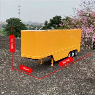 Xe mô hình rơ mooc thùng container 1:32