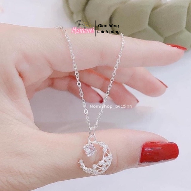 Dây chuyền bạc mặt trăng khuyết siêu cute. Lấp lánh xinh xắn độc đáo Mainomi Shop Bạc Xinh