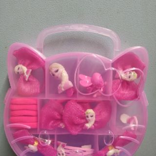 HỘP PHỤ KIỆN CỘT TÓC KITTY  BÉ GÁI ( GIAO MẪU NGẪU NHIÊN)
