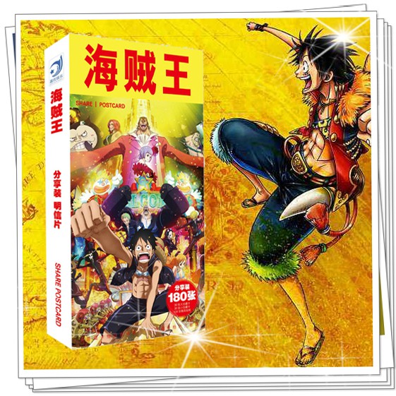 Bộ 180 postcard ONE PIECE manga anime (postcard, lomocard, sticker)