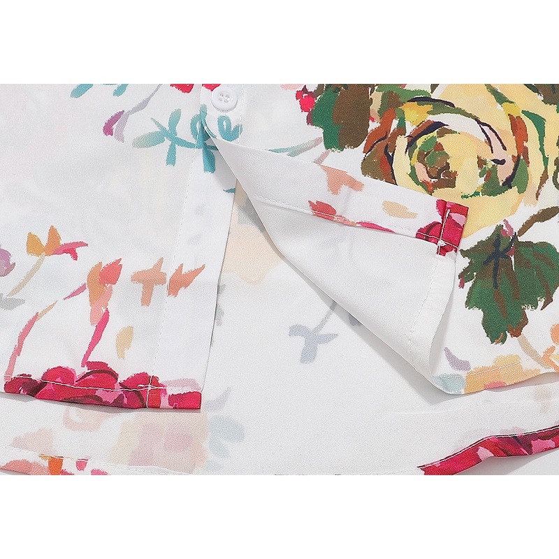 L &amp; V Áo Sơ Mi Dài Tay In Hoa Hợp Thời Trang