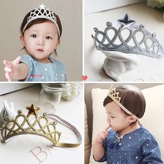 Băng đô hình vương miện dễ thương cho bé gái