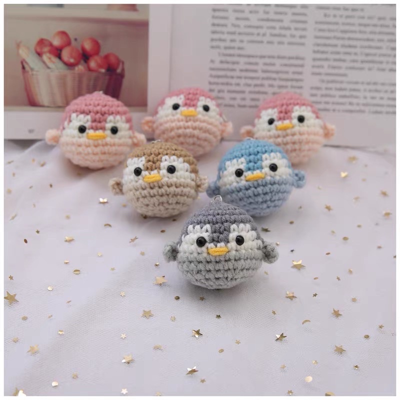DIY Gói Nguyên Liệu Móc Len Thú Cừu Và Cánh Cụt- Quà Tặng Handmade Tự Làm Trang Trí Móc Khoá [Có hướng dẫn]
