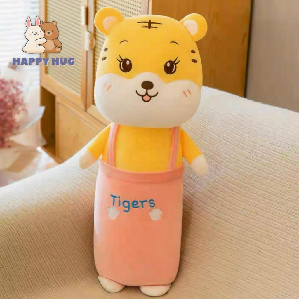 Gối ôm gấu bông Tigers cute size 60cm cho bé, hình động vật dễ thương chất mềm mịn cao cấp - HAPPY HUG