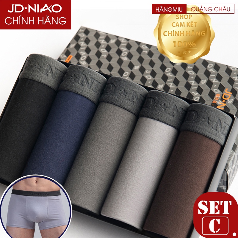 Combo Hộp 5 Quần Sịp Nam Thoáng Khí Chính Hãng JD-NIAO Cao Cấp