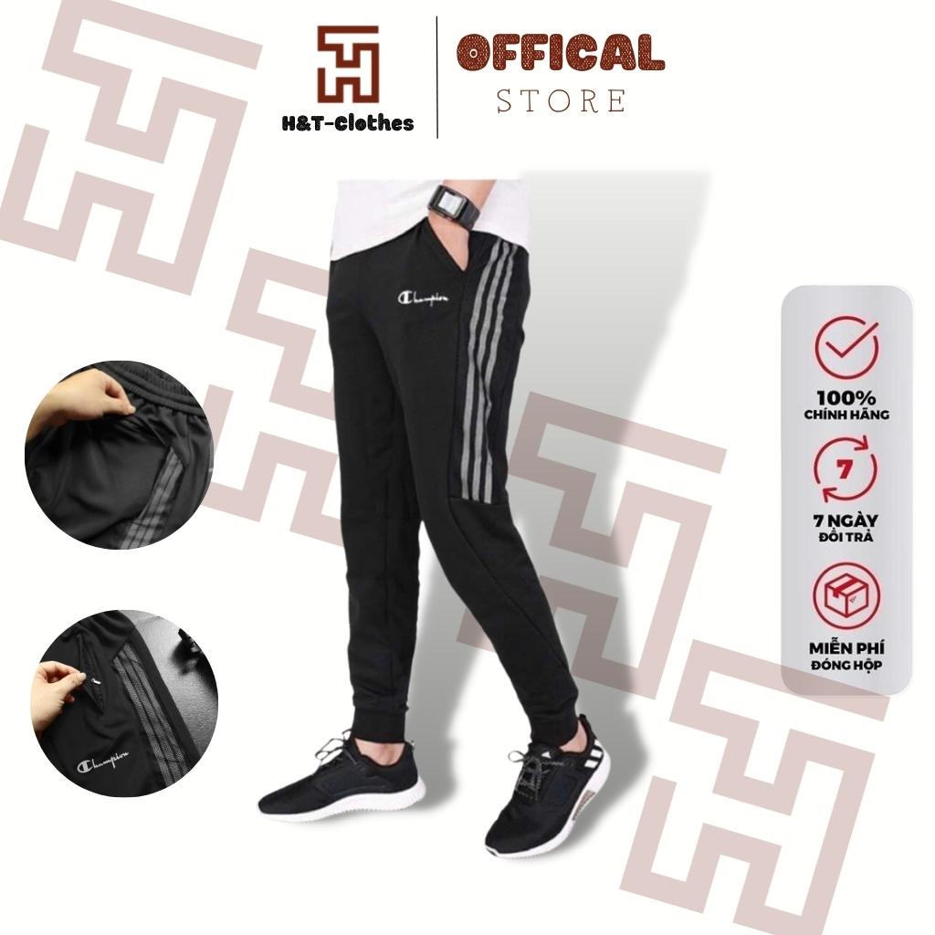 Quần jogger nam thể thao, quần thun nam dài viền 3 sọc lửng phối lưới thời trang siêu đẹp, T&H