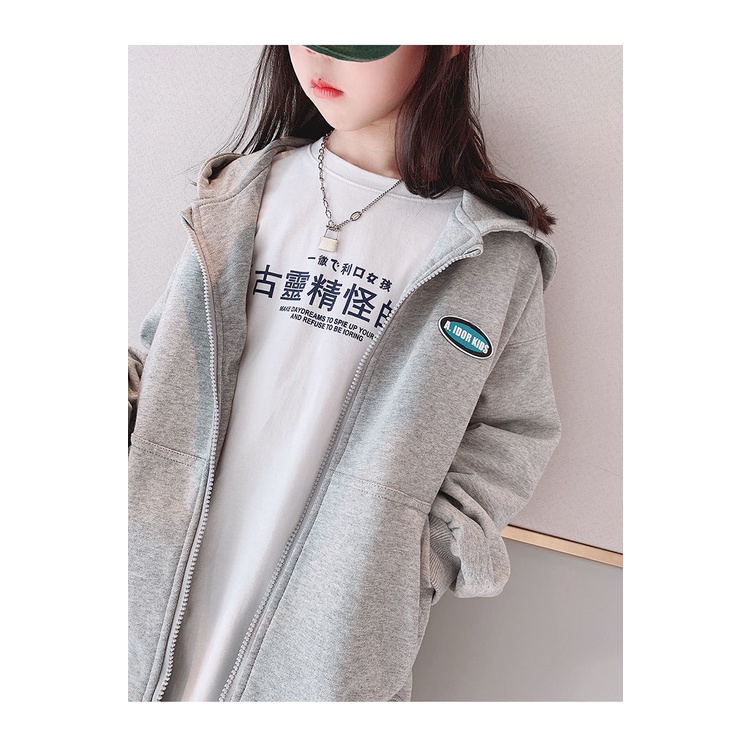 Gmn Giao Hàng Nhanh Chóng Áo Khoác Cardigan Mỏng Có Dây Kéo Phong Cách Mùa Xuân 2022 Kích Thước Vừa Và Lớn Phong Cách Mới Cho Bé Gái