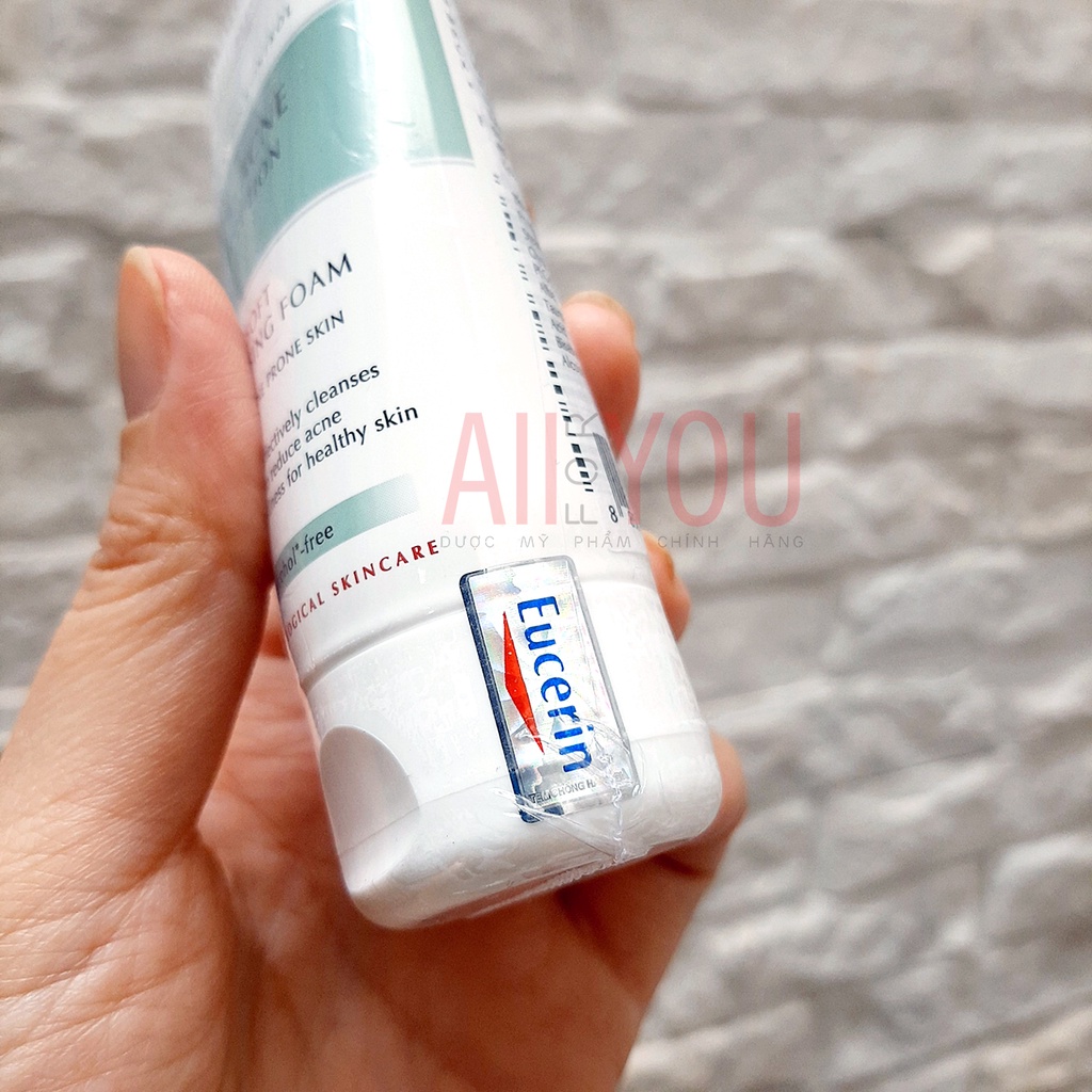 EUCERIN Pro ACNE Solution Soft Cleansing Foam 50g &150g - Sữa Rửa Mặt Tạo Bọt Cho Da Nhờn Mụn.