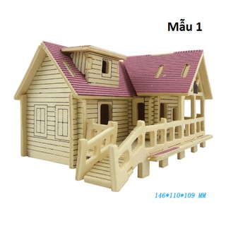 Mô hình ghép gỗ 3D  mini house