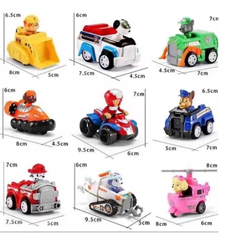 Bộ đồ chơi xe bánh đà hoạt hình chó cứu hộ paw patrol