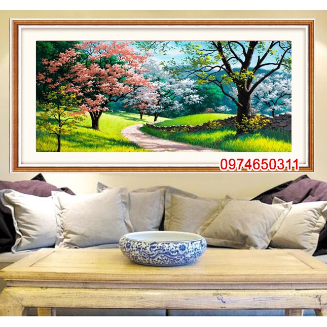 Tranh đính đá con đường tình yêu LV059 - KT: 118x78cm