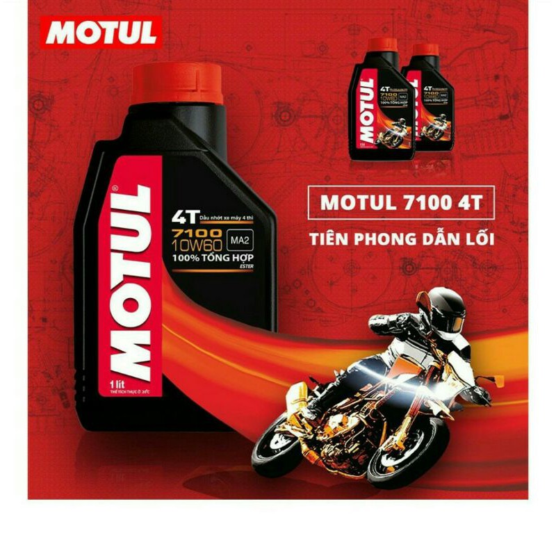 Nhớt tổng hợp MoTul Htech 10W40, nhớt motul 7100 10w50  nhớt dùng cho xe số