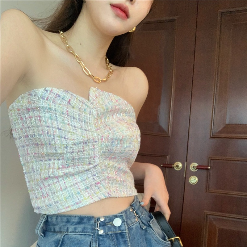 Áo Croptop Dáng Ôm Thời Trang Mùa Hè Quyến Rũ Cho Nữ