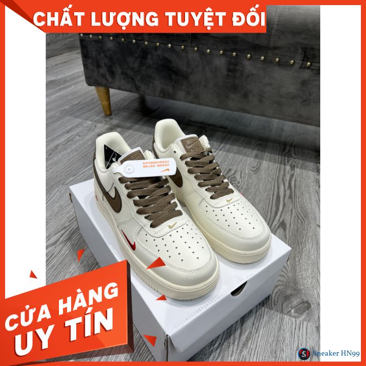 Giày thể thao AF1 vệt nâu, Giày sneaker nam nữ cực chất.
