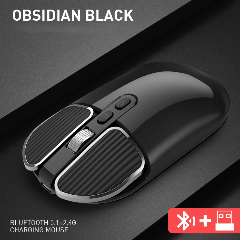 Chuột không dây - Chuột Bluetooth FMOUSE M203 pin sạc siêu mỏng Click chuột slient không tiếng ồn, DPI 1600