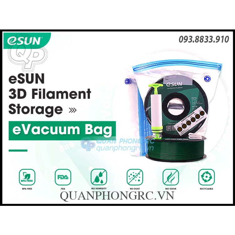 Bộ Túi Hút Chân Không Cho Nhựa In eSUN 3D Filament eVacuum Kit