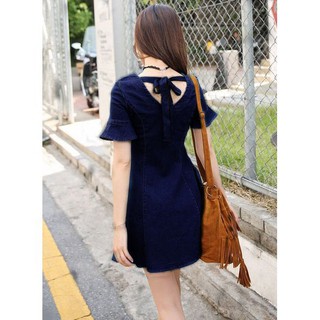 Đầm jean có tay đẹp + tặng cột tócfami