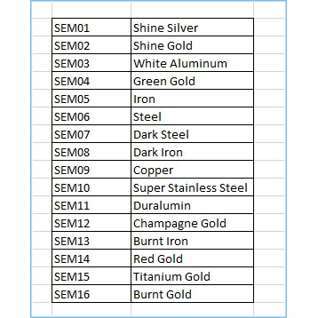 Sơn mô hình vàng bạc thép Metallic gold silver stainless color SEM 01 - 16 Sunin