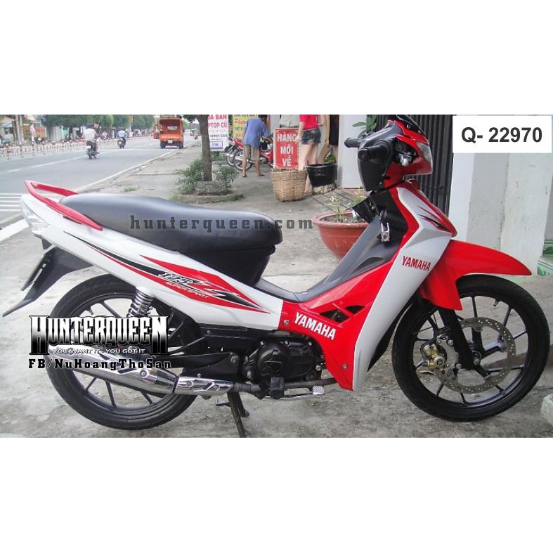 Tem rời Sirius - 125Z, trắng đỏ - Thiết kế theo yêu cầu, chỉnh sửa theo ý. Sắc nét, bền màu