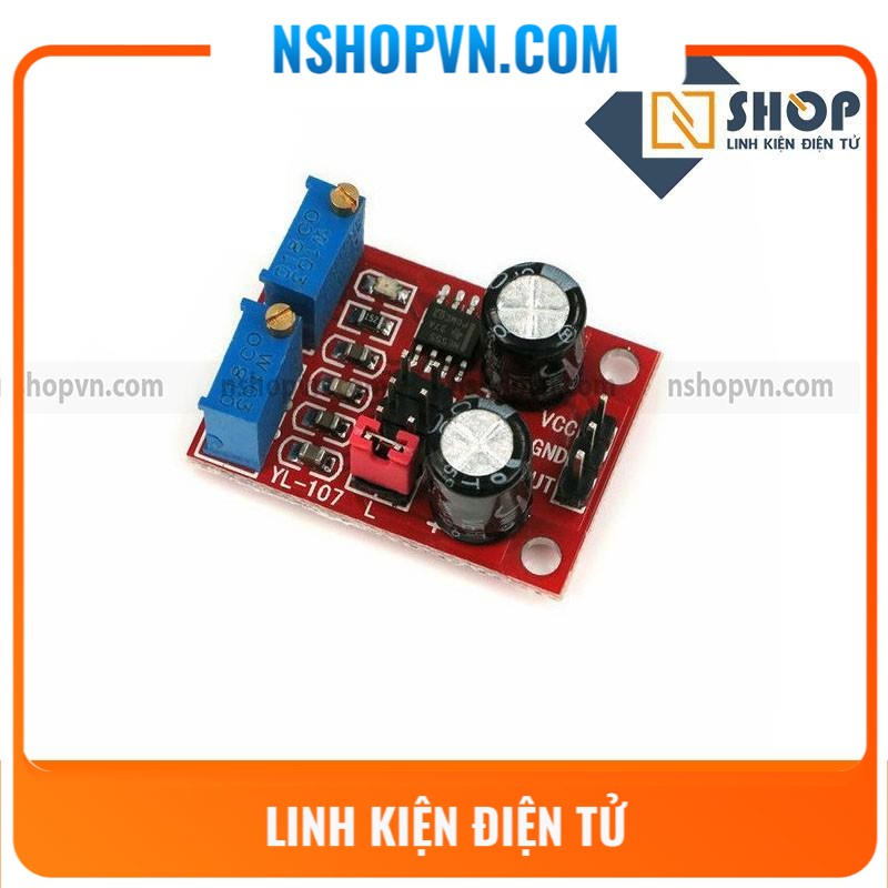 Mạch Tạo Xung NE555 - sử dụng để tạo xung vuông với tần số và biên độ có thể điều chỉnh được trên mạch