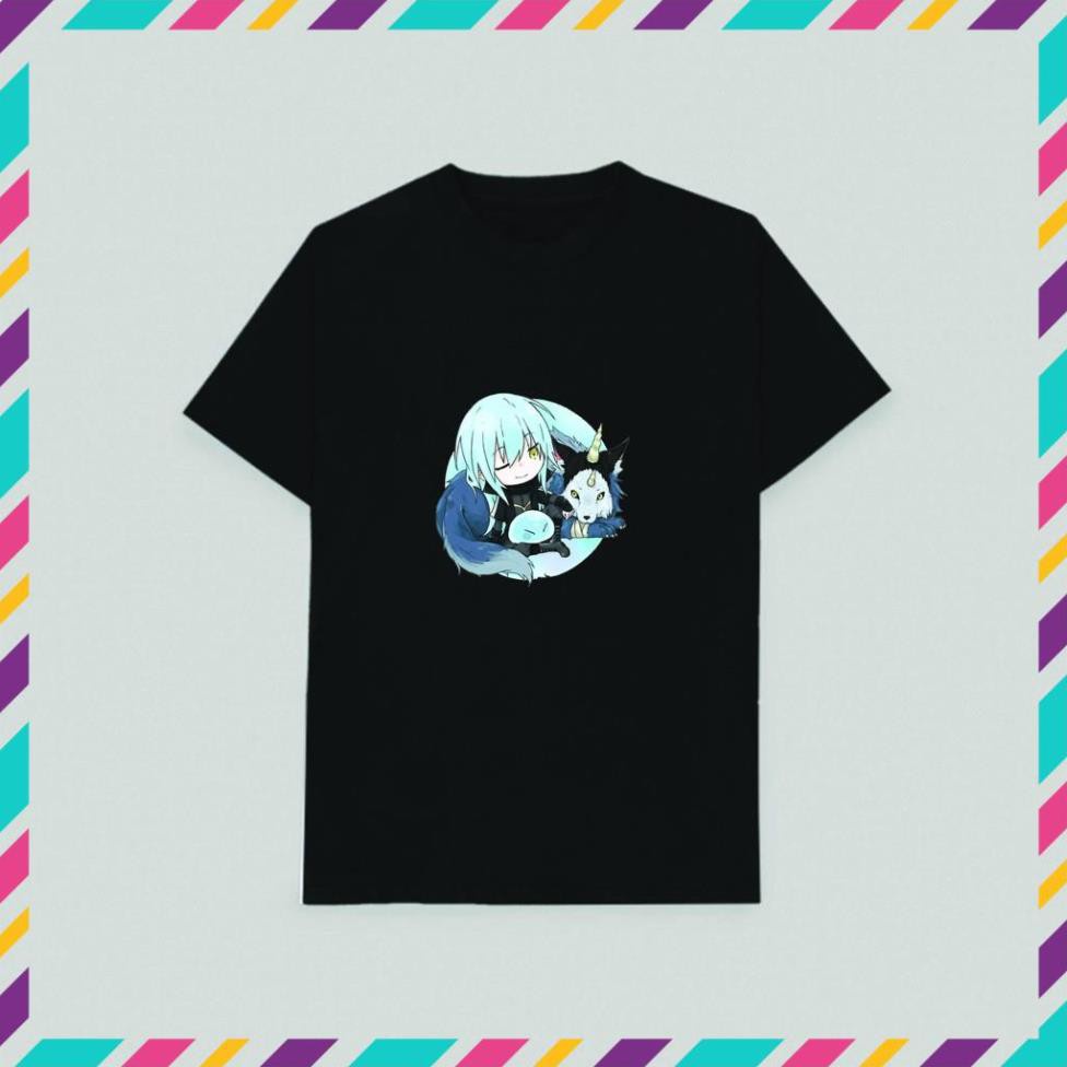 SALE- Áo thun phông đen in hình Tensei-shitara Slime datta Ken Chuyển Sinh Thành Slime chibi anime thời trang nam nữ