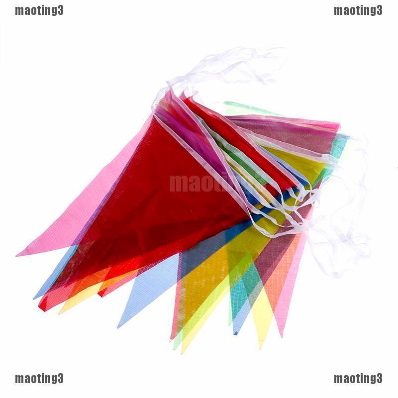 Dây Cờ Tam Giác Nhiều Màu Dài 10m