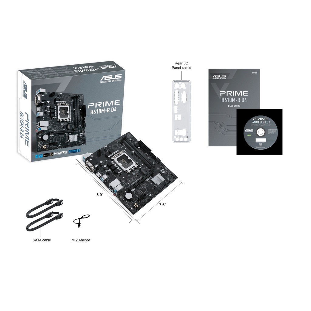 Bo mạch chủ Mainboard máy tính gaming Asus Prime H610M-K D4 - Hàng chính hãng bảo hành 36 tháng