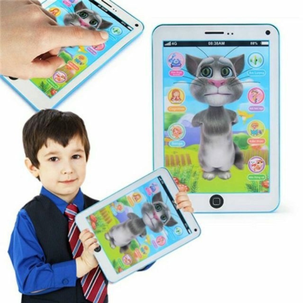 Đồ chơi ipad mèo tom máy tính bảng cho bé