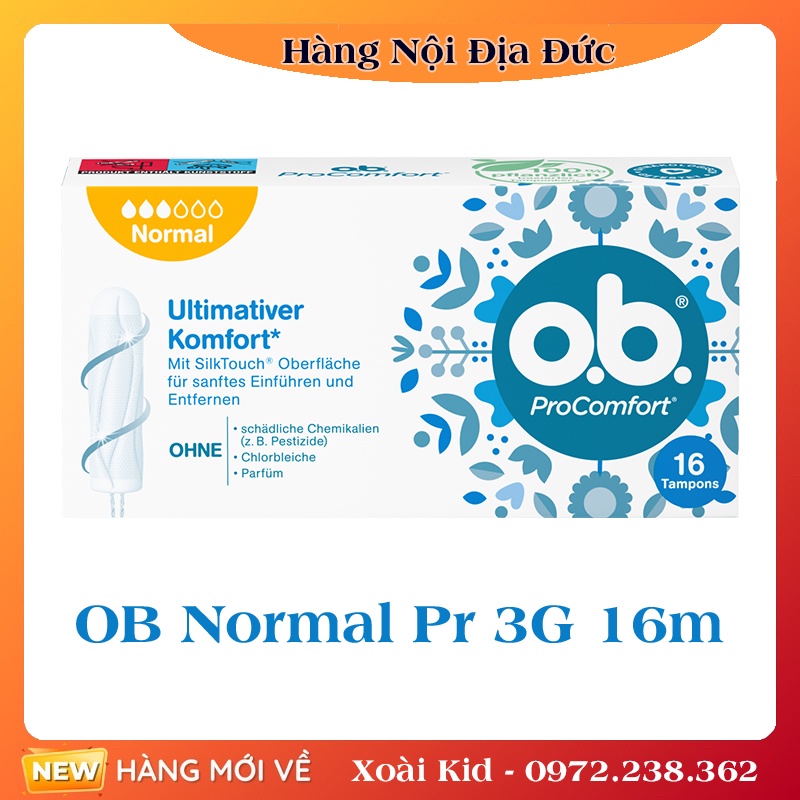 Băng vệ sinh Tampon Ob Đức - Date mới đủ Bill