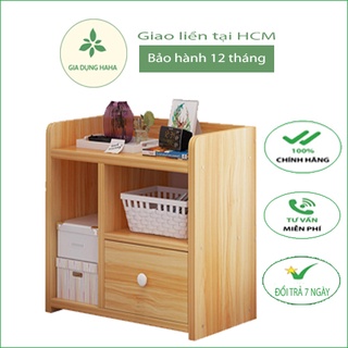 Tủ, Kệ Đầu Giường Vuông Ngăn Kéo Màu Gỗ 40 x 26 x 32.5cm ( HÀNG CHẤT CAO CAP )