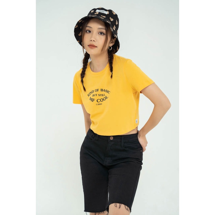 Áo Thun BOO Nữ Dáng Croptop Cotton Cao Cấp In Graphic MF COOL Phong Cách Gen Z