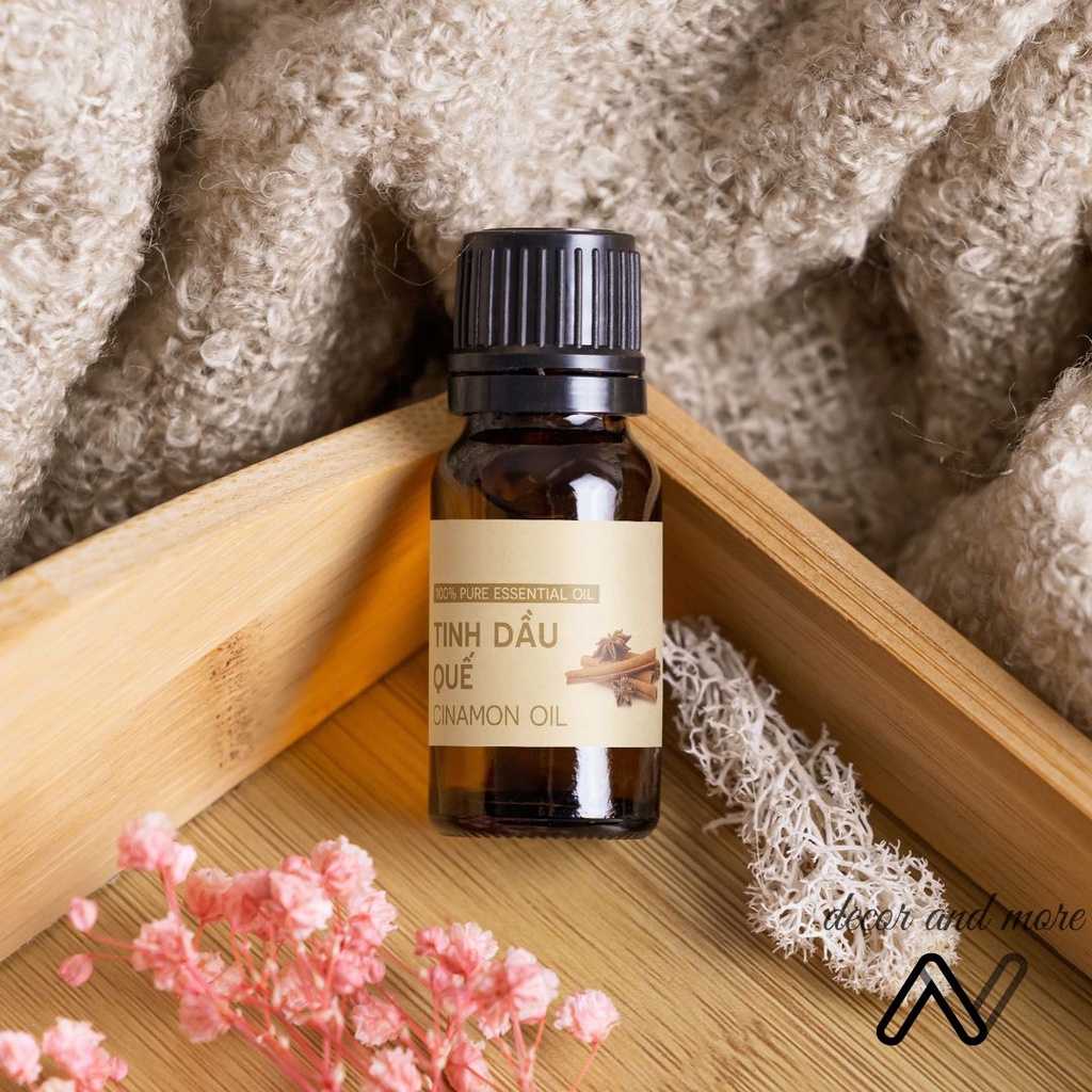 Tinh dầu thiên nhiên nguyên chất lọ 10ml, Có giấy kiểm định chất lượng ANDECOR