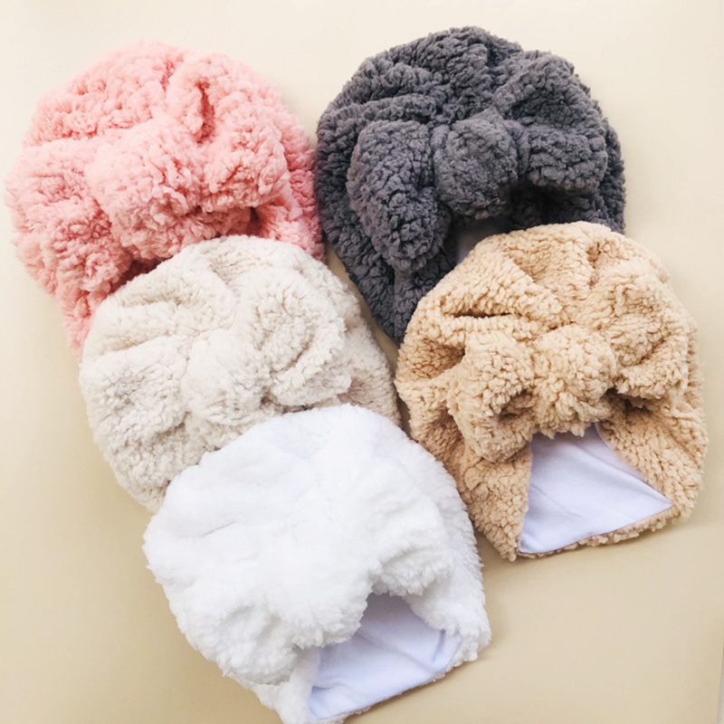 Mũ Beanie Dày Dặn Giữ Ấm Mùa Đông Màu Trơn Thắt Nút Kiểu Ấn Độ Dành Cho
