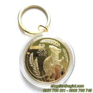 MÓC KHÓA ĐỘC LẠ VỚI ĐỒNG XU CON CHUỘT VÀNG CỦA ÚC - TMT COLLECTION - SP000406