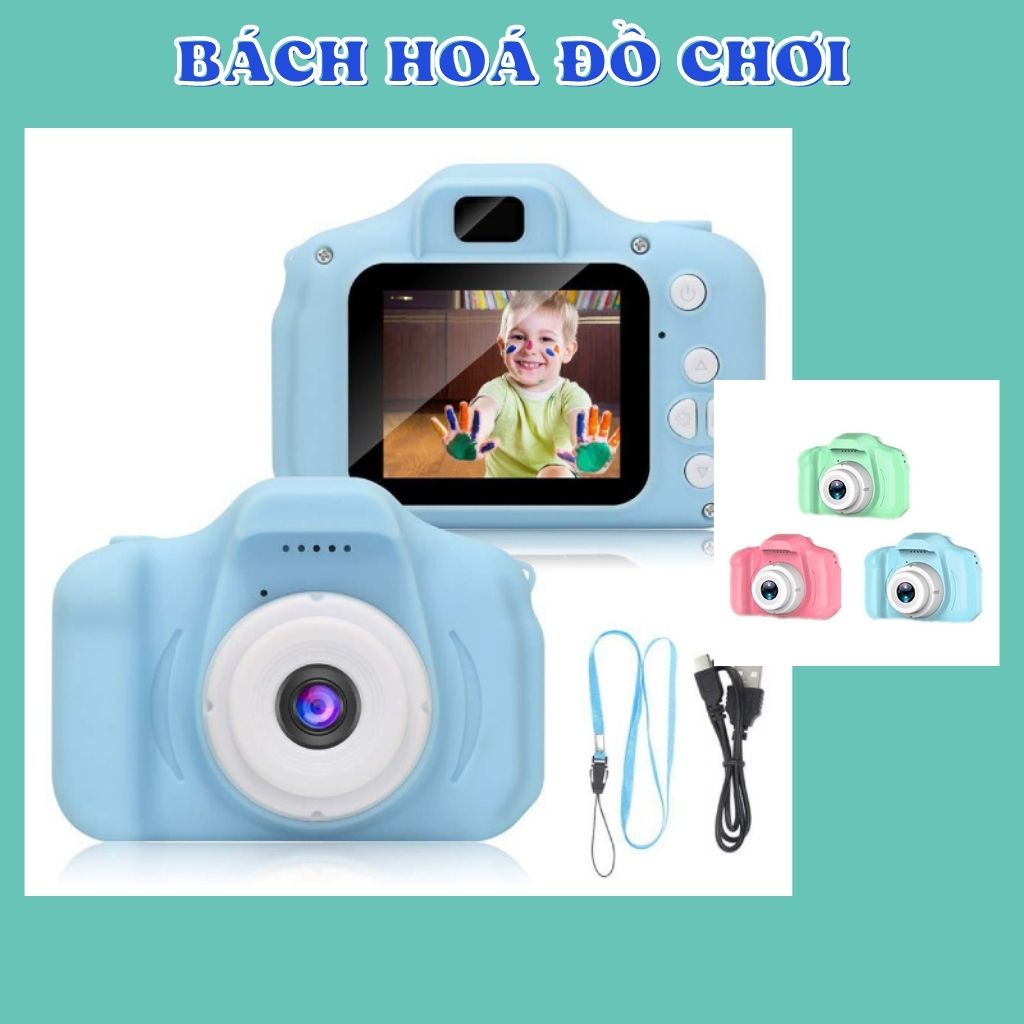 Máy ảnh mini - Máy ảnh kỹ thuật số đồ chơi cho bé - gắn được thẻ nhớ lưu trữ ảnh và video