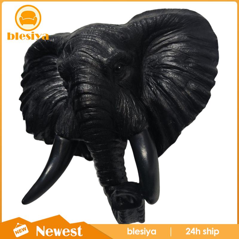 [Blesiya] Bức Tượng Đầu Voi Polyresin Thêm Sành Điệu Thêm Vào Bất Kỳ Phòng
